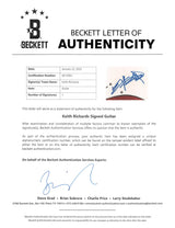 Keith Richards Rolling Stones Authentic Signed Red Electric Guitar BAS #AE13003