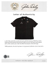 John Daly Authentic Signed Match Worn Black Loudmouth Polo Shirt BAS #BK84778