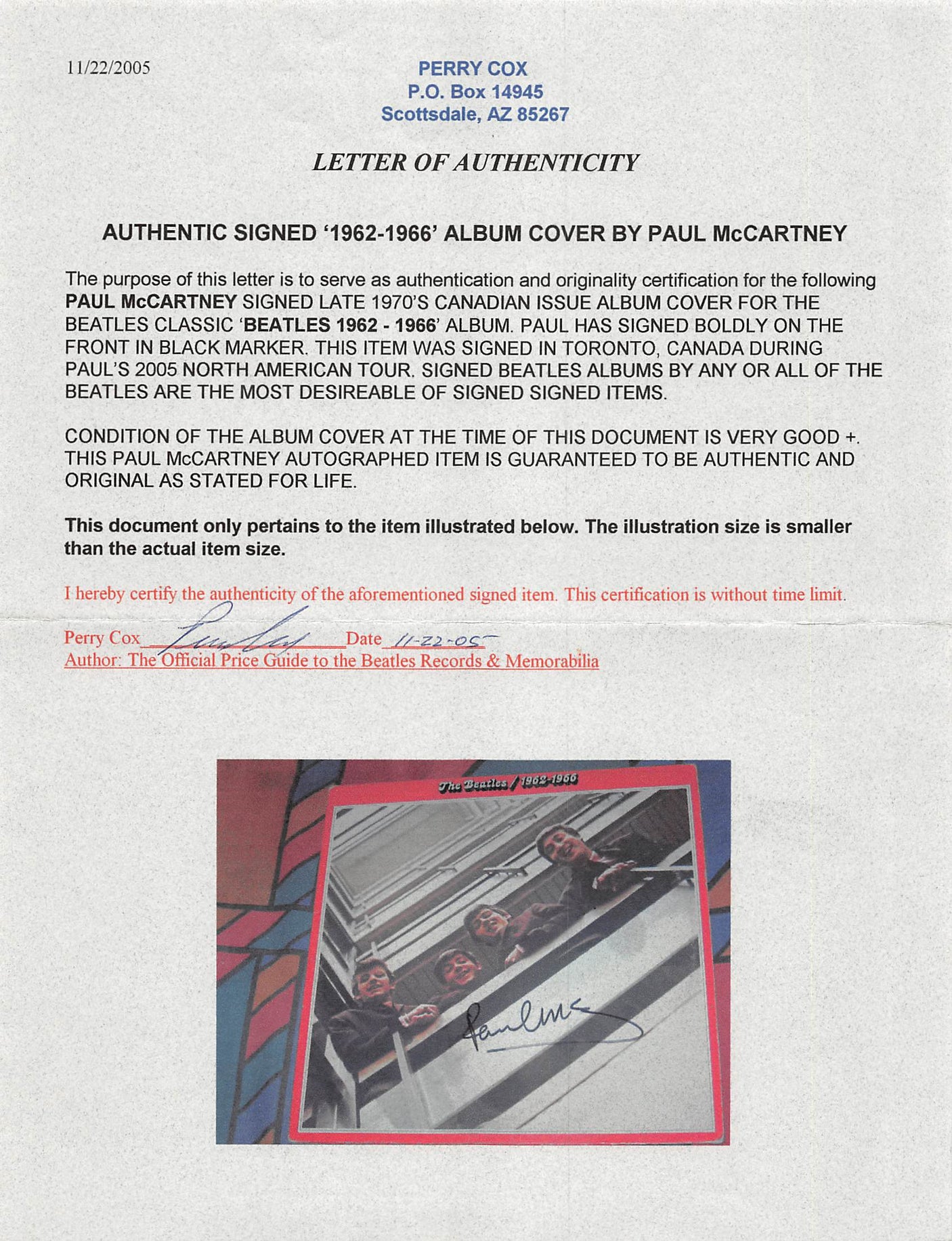 Paul McCartney & George Martin Beatles Signed 1962-1966 Album Cover W/ Vinyl BAS