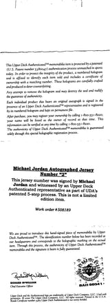 Bulls Michael Jordan Signed 97-98 White M&N HWC Authentic Jersey UDA #BAH60341