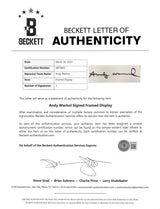 Andy Warhol Authentic Signed & Framed 2.5x7.5 Cut Signature BAS #AB76865