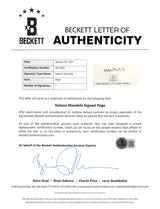 Nelson Mandela Signed 5.5x8 SA Constitution Booklet Page Framed Display BAS LOA