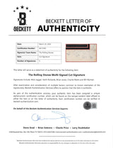 Rolling Stones (5) Jagger, Richards, Wyman +2 Signed & Framed 7x11 Cut BAS LOA