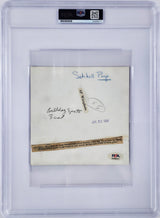 Satchel Paige Autographed 6x6 Photo With Bill Veeck PSA/DNA #AO05211