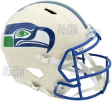 Unsigned Seattle Seahawks Riddell Cream Retro Full Size Speed Replica Helmet Stock #261766