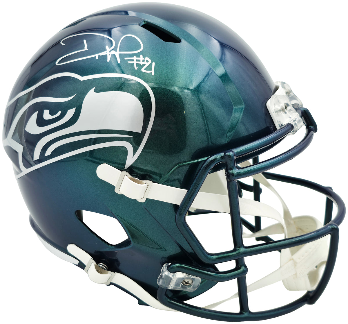 Devon Witherspoon Autographed Seattle Seahawks Full Size Rivalries Speed Replica Helmet Beckett BAS Witness Stock #265438