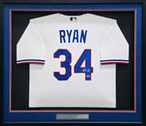 Texas Rangers Nolan Ryan Autographed Framed White Nike Jersey PSA/DNA Stock #267807