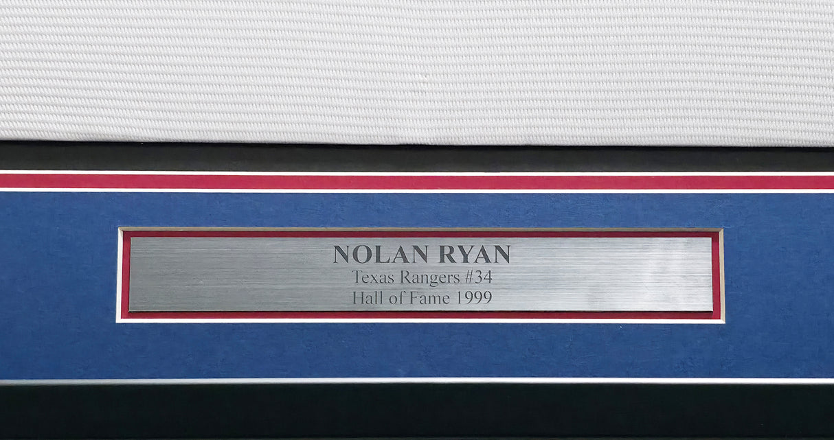 Texas Rangers Nolan Ryan Autographed Framed White Nike Jersey PSA/DNA Stock #267807