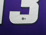 Phoenix Suns Steve Nash Autographed Framed Purple Jersey Beckett BAS Witness Stock #267457