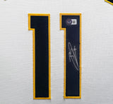 Milwaukee Brewers Jackson Chourio Autographed Framed Cream Nike Jersey Beckett BAS Witness Stock #267813