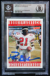 1999 Upper Deck Victory #374 Deion Sanders Atlanta Falcons BGS Auto 10