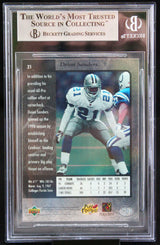 1996 Upper Deck SP #21 Deion Sanders Dallas Cowboys BGS Autograph 10