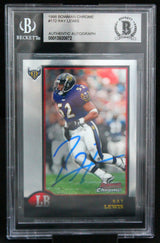 1998 Bowman Chrome #172 Ray Lewis Baltimore Ravens BGS Autograph 10