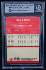 2004 Fleer Tradition #118 Ray Lewis Ravens BGS Autograph 10