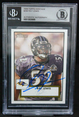 2006 Topps Heritage #296 Ray Lewis Baltimore Ravens BGS Autograph 10