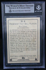 2005 Topps Turkey Red #4A Ray Lewis Baltimore Ravens BGS Autograph 10