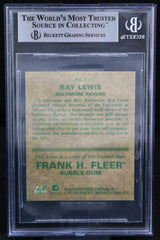 1997 Fleer Goudey #2 Ray Lewis Baltimore Ravens BGS Autograph 10