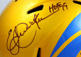 Eric Dickerson Autographed Rams Flash Speed F/S Helmet w/2 Insc.-BeckettW Holo