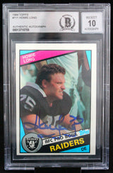 1984 Topps #111 Howie Long Auto Oakland Raiders BGS Autograph 10