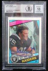1984 Topps #111 Howie Long Auto Oakland Raiders BGS Autograph 10