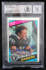 1984 Topps #111 Howie Long Auto Oakland Raiders BGS Autograph 10
