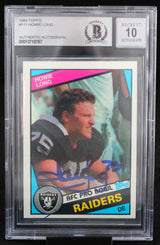 1984 Topps #111 Howie Long Auto Oakland Raiders BGS Autograph 10