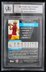 2005 Bowman #112 Aaron Rodgers RC Green Bay Packers BGS Autograph 10