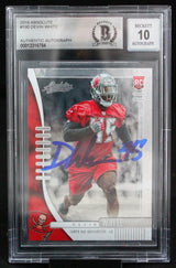2019 Absolute Blue #190 Devin White Tampa Bay Buccaneers BGS Autograph 10