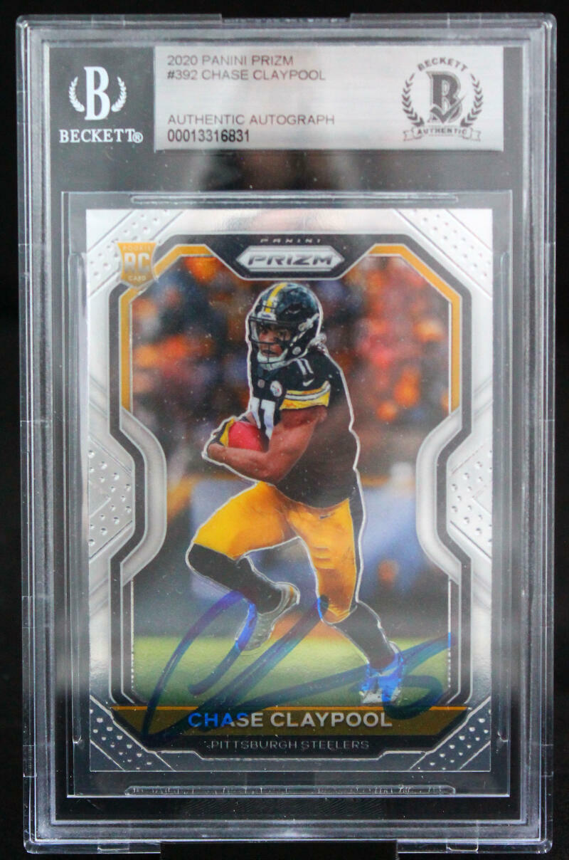 2020 Panini Prizm #392 Chase Claypool RC Pittsburgh Steelers BGS Auto 10