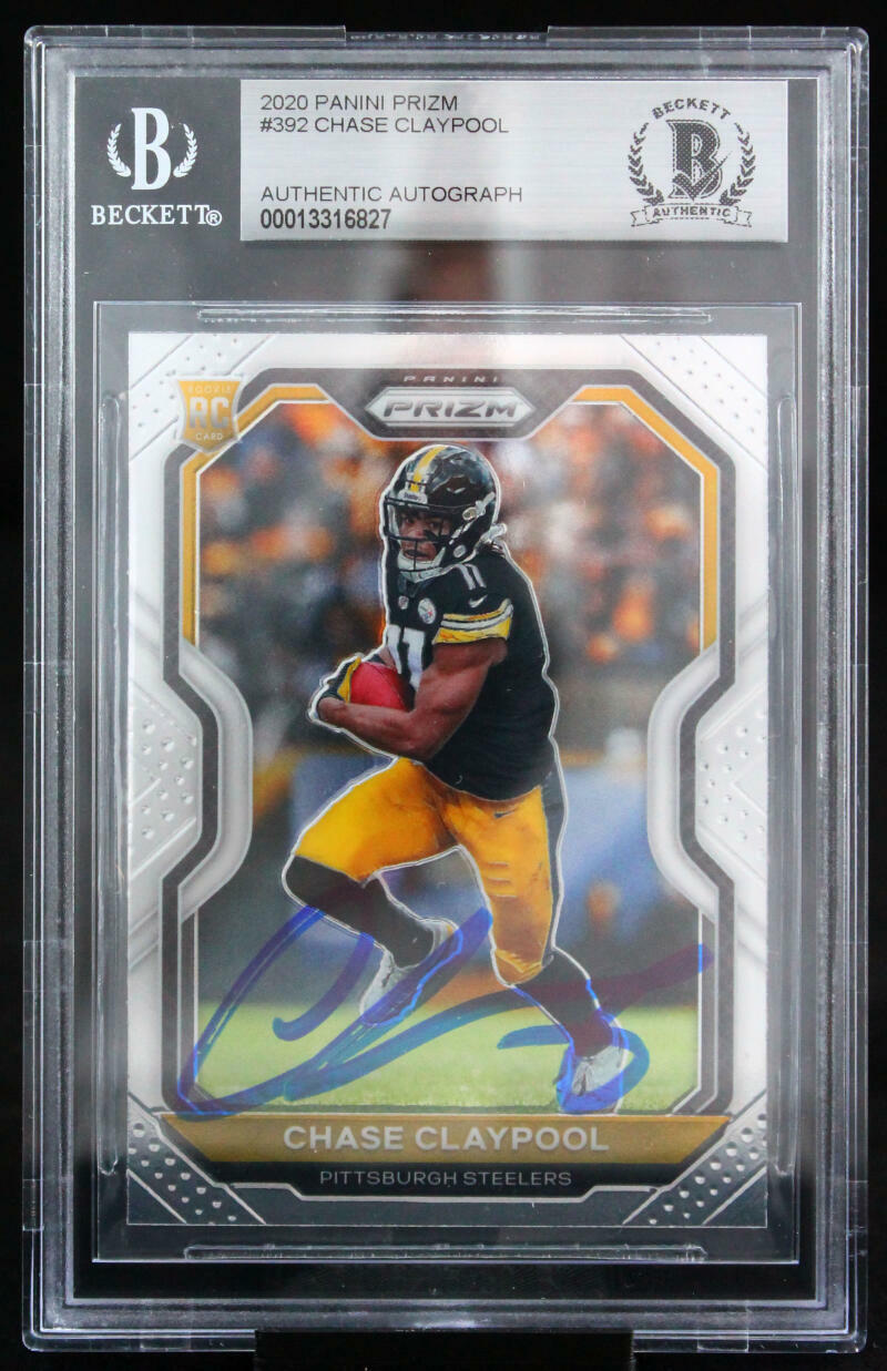 2020 Panini Prizm #392 Chase Claypool Pittsburgh Steelers BGS Auto 10