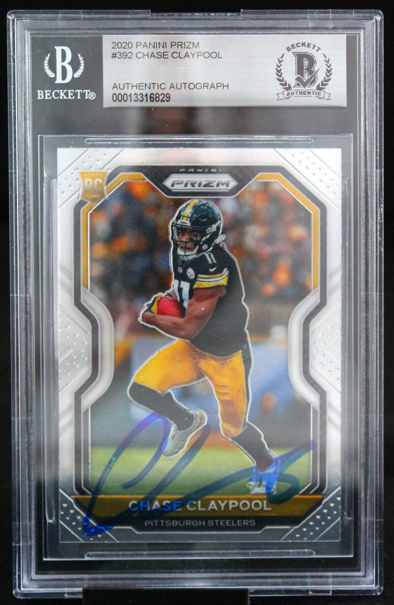 2020 Panini Prizm #392 Chase Claypool Pittsburgh Steelers BGS Auto 10