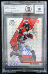 2020 Panini Mosaic Silver #213 Tee Higgins Bengals BGS Autograph 10