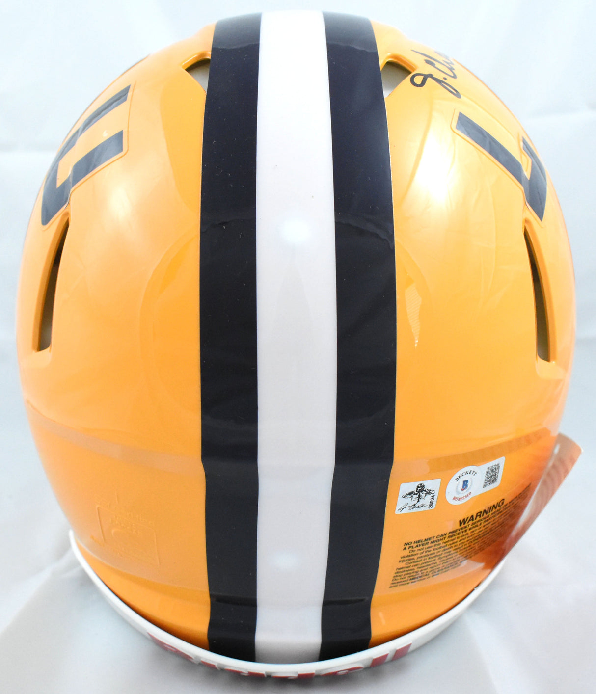 Ja'Marr Chase Autographed LSU Tigers F/S Speed Authentic Helmet- Beckett W Holo