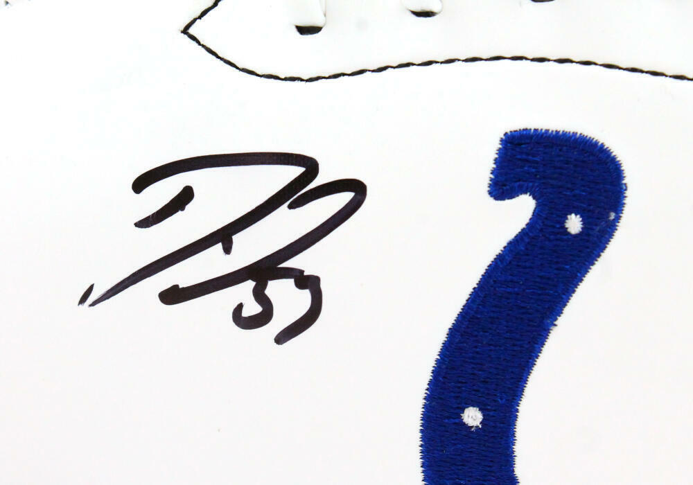 Darius Leonard Autographed Indianapolis Colts Wilson Logo Football - JSA W