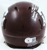 Johnny Manziel Autographed TX A&M Maroon Speed Mini Helmet w/JF-BeckettW Holo