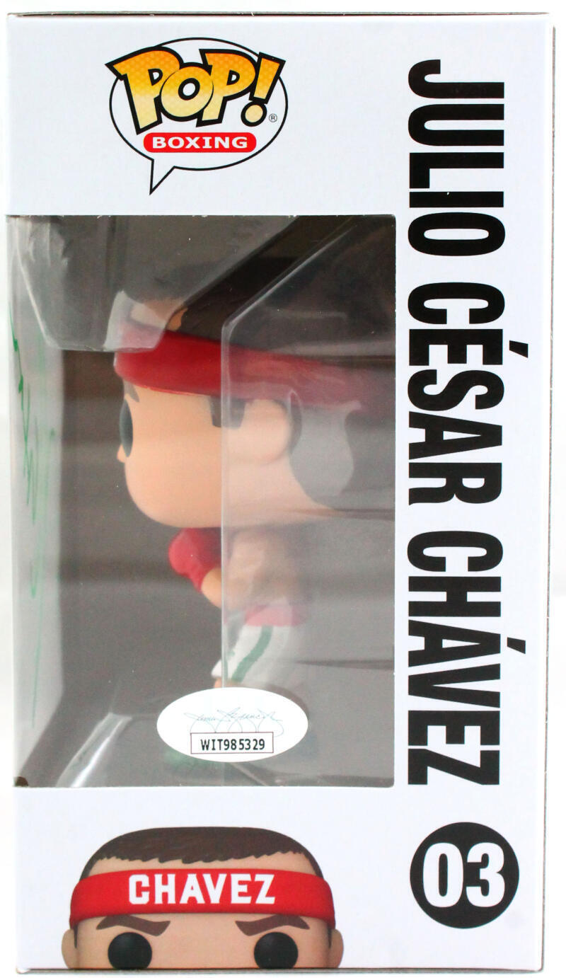 Julio Cesar Chavez Autographed Funko Pop Figurine #03- JSA W *Green