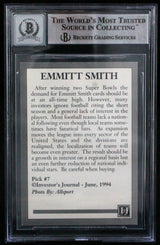 1994 Investor's Journal #7 Emmitt Smith Auto Dallas Cowboys BGS Autograph 10