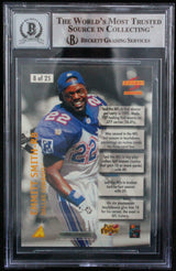 1996 Score Numbers Game #8 Emmitt Smith Auto Dallas Cowboys BGS Autograph 10