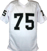 Howie Long Autographed White Pro Style Jersey-Beckett W Hologram *Silver