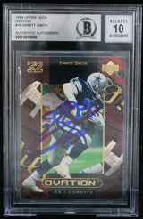 1999 Upper Back Ovation #16 Emmitt Smith Auto Dallas Cowboys BGS Autograph 10
