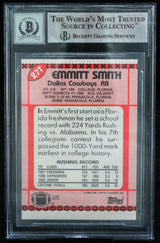 1990 Topps Traded #27T Emmitt Smith Auto Dallas Cowboys BGS Autograph 10