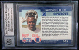 1990 Pro Set #685 Emmitt Smith Auto Dallas Cowboys BGS Autograph 10