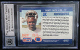 1990 Pro Set #685 Emmitt Smith Auto Dallas Cowboys BGS Autograph 10