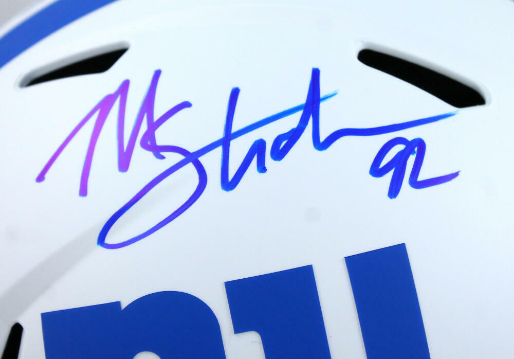 Michael Strahan Autographed NY Giants F/S Lunar Speed Helmet-Beckett W Hologram