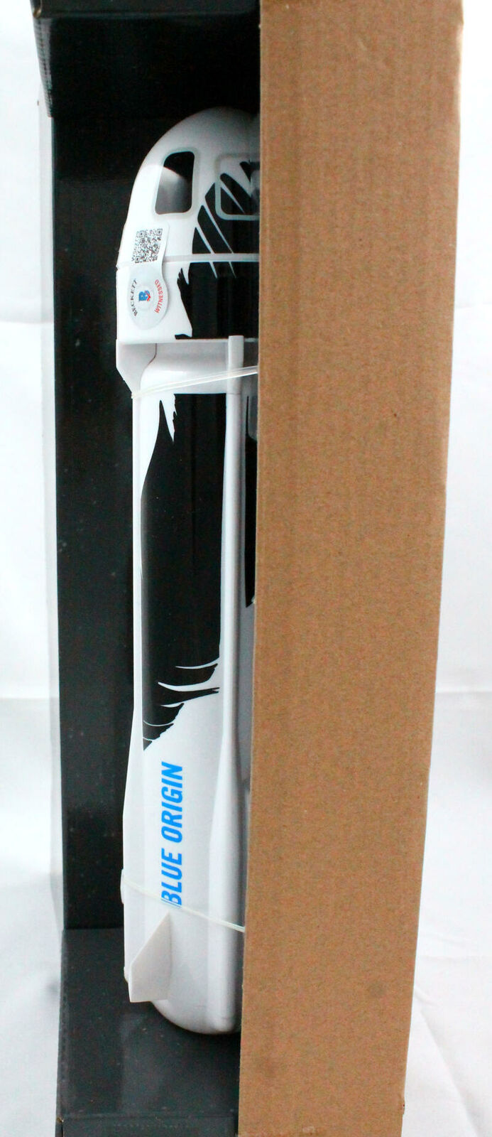 Michael Strahan Autographed Blue Origin Mini Rocket-Beckett W Hologram *Black