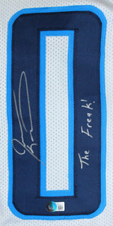 Jevon Kearse Autographed White Pro Style Jersey w/ The Freak-Beckett W Hologram