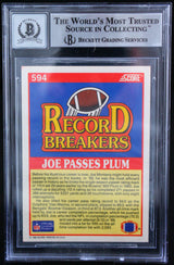 1990 Score #594 Joe Montana Auto San Francisco 49ers BGS Autograph 10