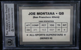 1989-90 All-Sport Superstars #SERIES 3 Joe Montana SF 49ers BGS Autograph 10