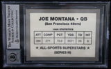 1989-90 All-Sport Superstars #SERIES 3 Joe Montana SF 49ers BGS Autograph 10