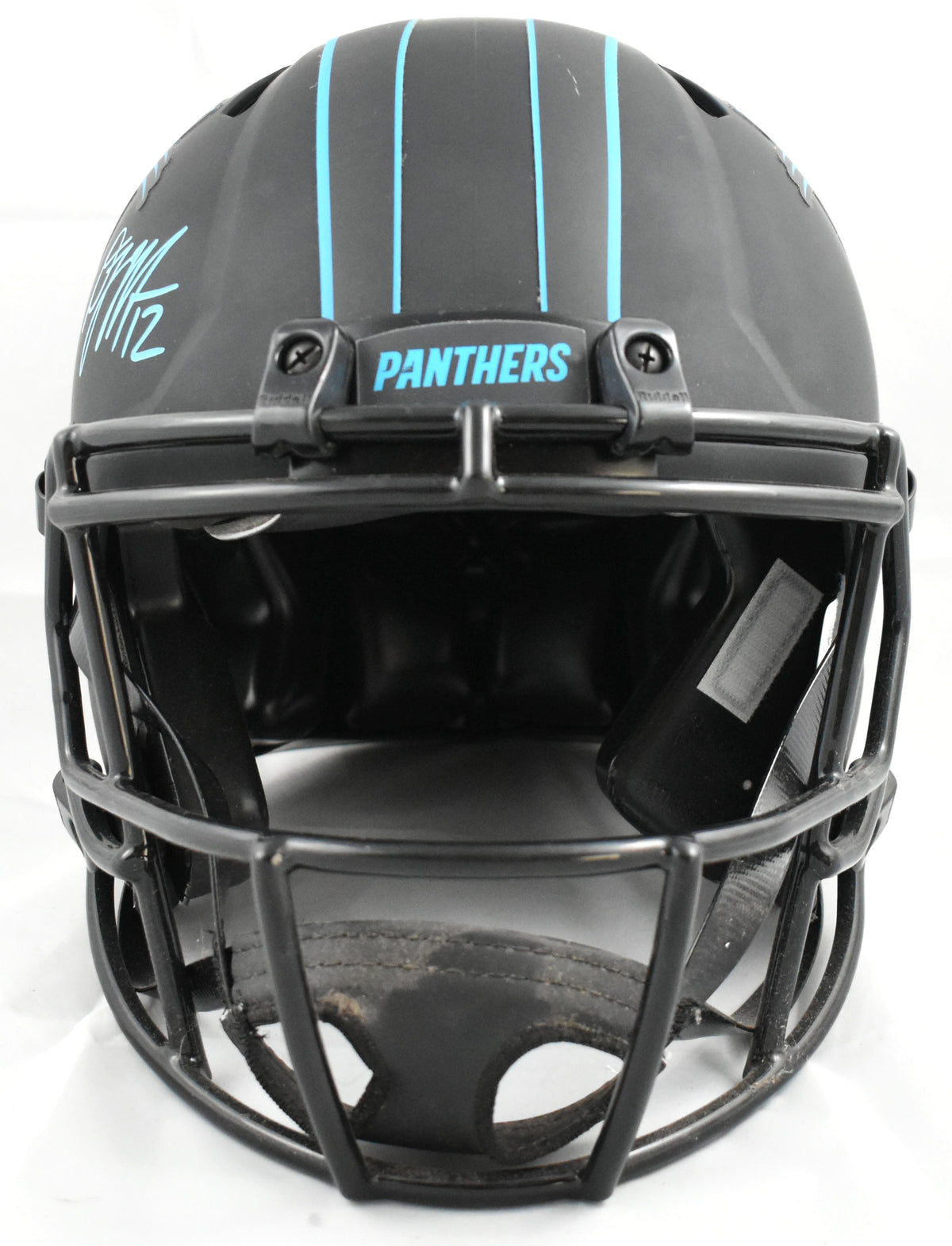 Robbie Anderson D.J. Moore Signed Panthers F/S Eclipse Speed Auth Helmet Beckett